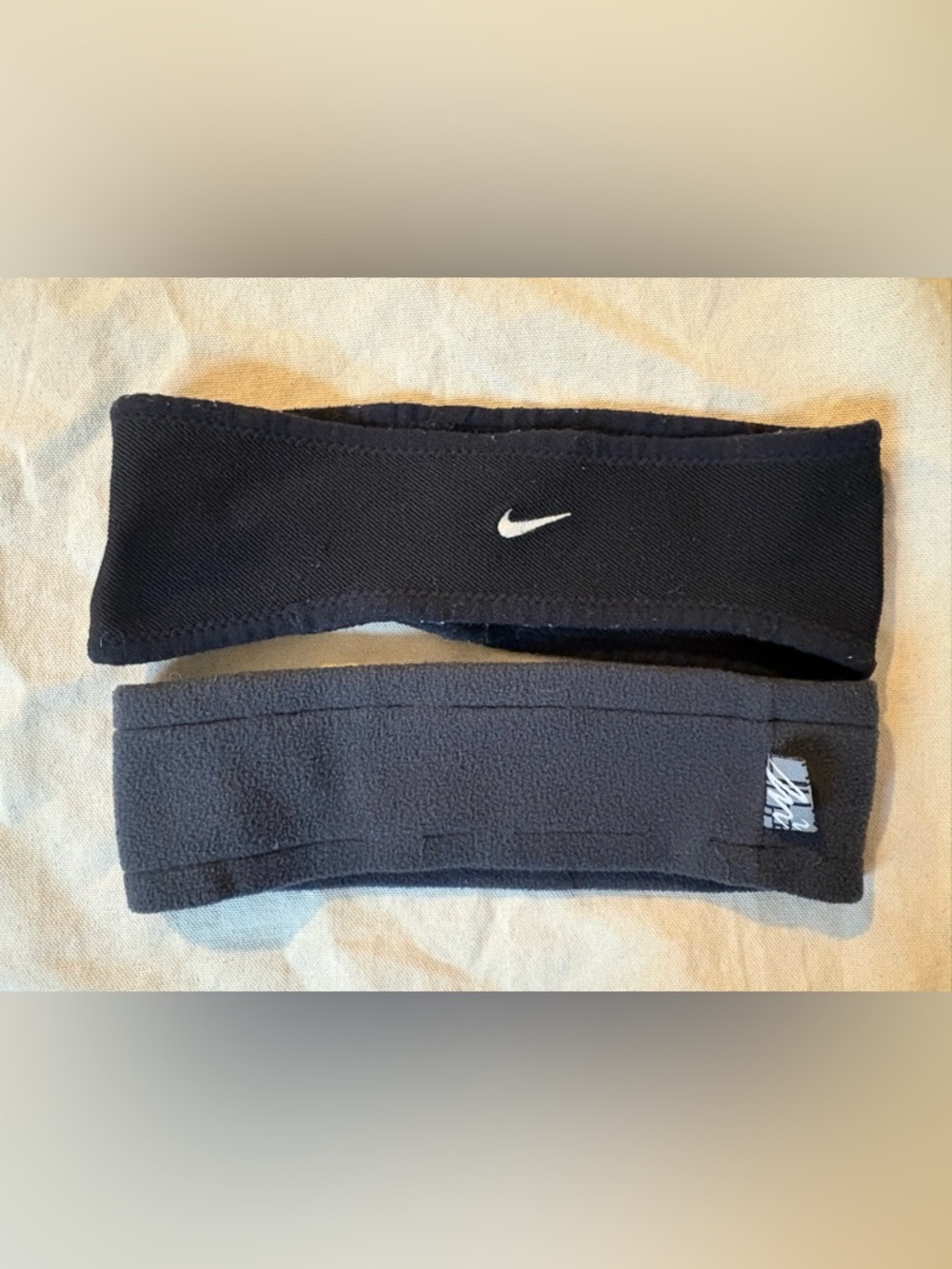 Winter Black And Gray Headbands, Set Of 2, Unisex One Size